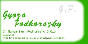 gyozo podhorszky business card