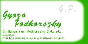 gyozo podhorszky business card